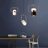 Luminaire Industrielle Suspension Dorée Créative Nordique - Clowas.fr